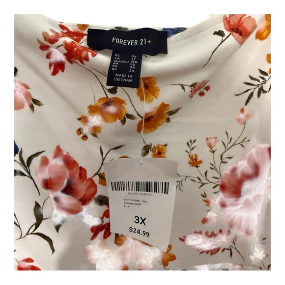 #165 Forever 21 Floral Midi Dress with Spaghetti Straps - Picture 4 of 4